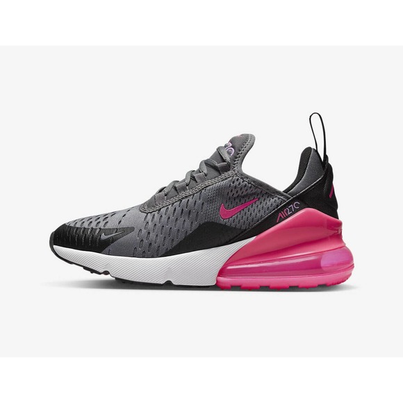 Nike Air Max 270 Hyper Pink Smoke Grey Black Sz 6.5y Wmn’s 8 943345-031 - Picture 2 of 8